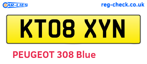 KT08XYN are the vehicle registration plates.