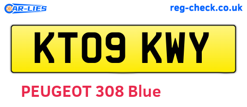 KT09KWY are the vehicle registration plates.