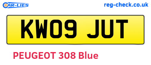 KW09JUT are the vehicle registration plates.