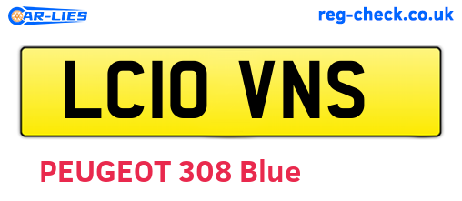 LC10VNS are the vehicle registration plates.