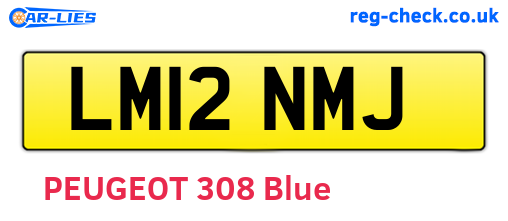 LM12NMJ are the vehicle registration plates.