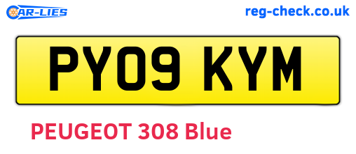 PY09KYM are the vehicle registration plates.