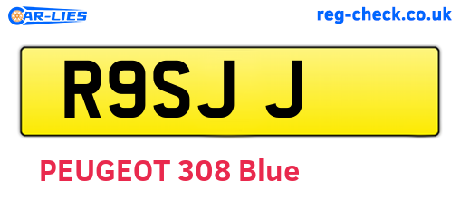 R9SJJ are the vehicle registration plates.