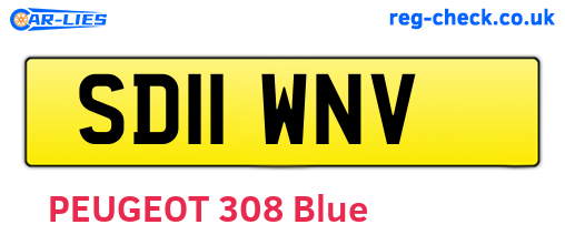 SD11WNV are the vehicle registration plates.