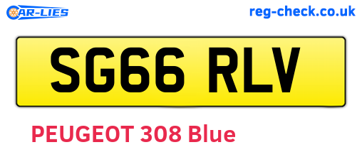 SG66RLV are the vehicle registration plates.