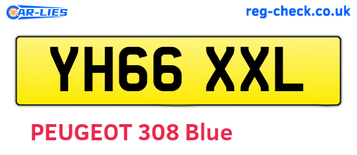 YH66XXL are the vehicle registration plates.