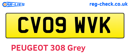 CV09WVK are the vehicle registration plates.