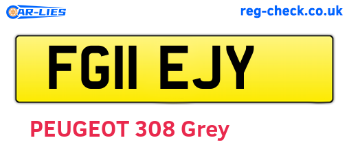 FG11EJY are the vehicle registration plates.
