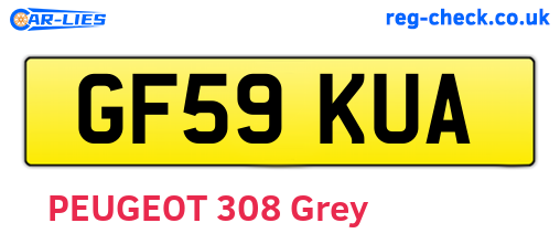 GF59KUA are the vehicle registration plates.