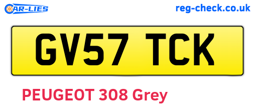 GV57TCK are the vehicle registration plates.