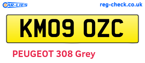 KM09OZC are the vehicle registration plates.