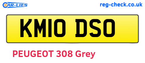KM10DSO are the vehicle registration plates.