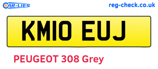 KM10EUJ are the vehicle registration plates.