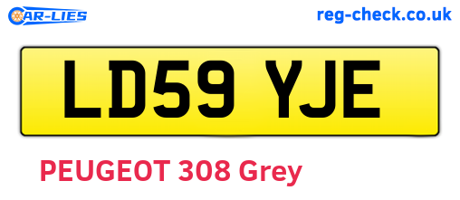 LD59YJE are the vehicle registration plates.