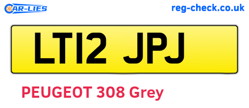 LT12JPJ are the vehicle registration plates.