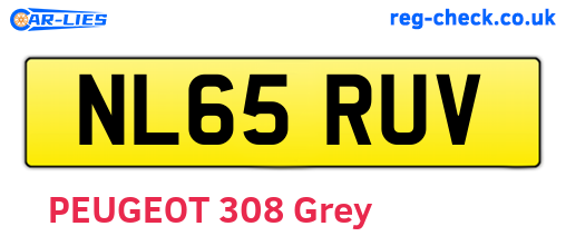 NL65RUV are the vehicle registration plates.