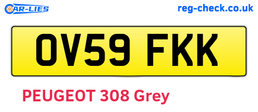 OV59FKK are the vehicle registration plates.