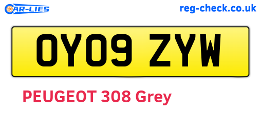 OY09ZYW are the vehicle registration plates.