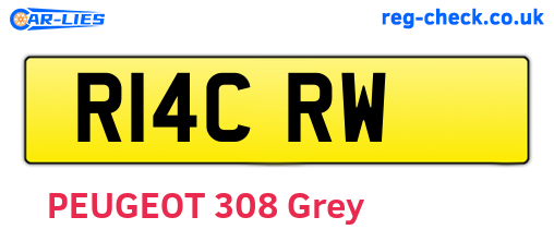 R14CRW are the vehicle registration plates.