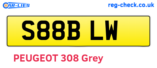 S88BLW are the vehicle registration plates.