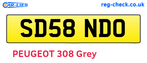 SD58NDO are the vehicle registration plates.
