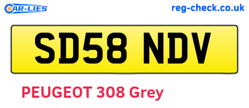 SD58NDV are the vehicle registration plates.