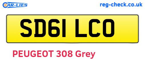 SD61LCO are the vehicle registration plates.
