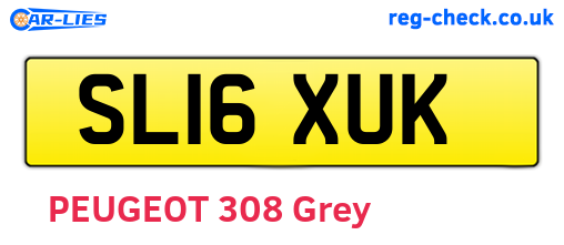 SL16XUK are the vehicle registration plates.