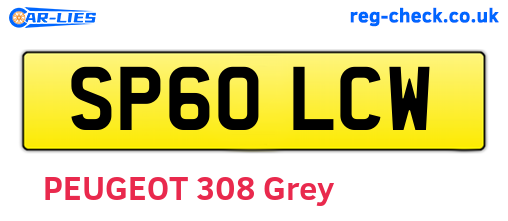SP60LCW are the vehicle registration plates.