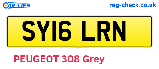 SY16LRN are the vehicle registration plates.