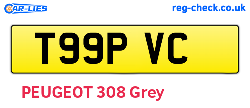 T99PVC are the vehicle registration plates.