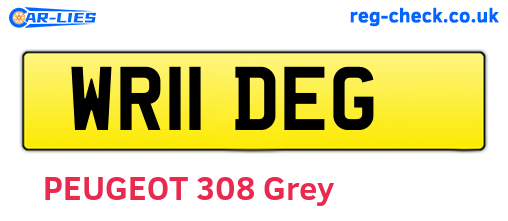 WR11DEG are the vehicle registration plates.