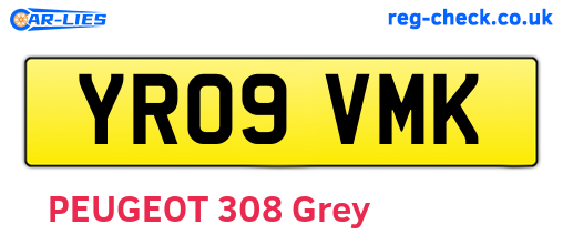 YR09VMK are the vehicle registration plates.