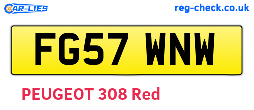 FG57WNW are the vehicle registration plates.