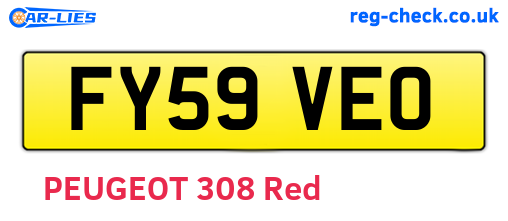 FY59VEO are the vehicle registration plates.