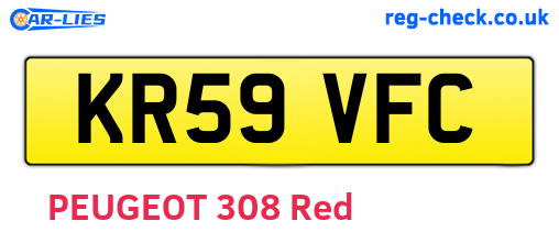 KR59VFC are the vehicle registration plates.