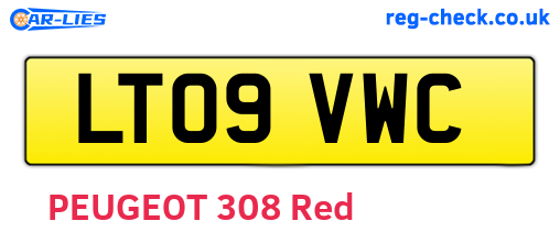 LT09VWC are the vehicle registration plates.