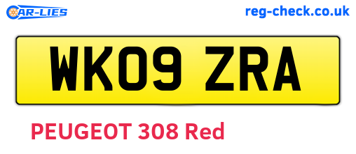 WK09ZRA are the vehicle registration plates.
