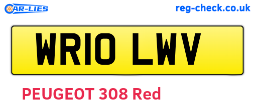 WR10LWV are the vehicle registration plates.