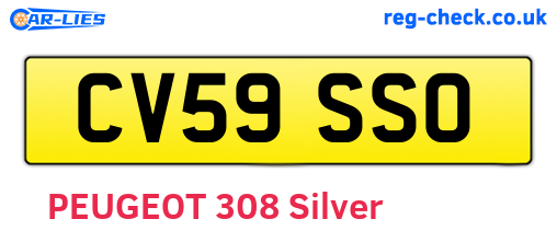 CV59SSO are the vehicle registration plates.