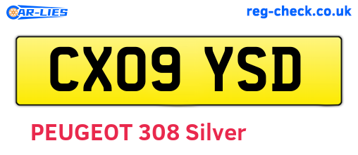 CX09YSD are the vehicle registration plates.