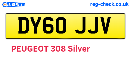 DY60JJV are the vehicle registration plates.