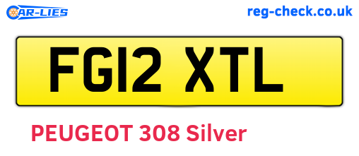 FG12XTL are the vehicle registration plates.