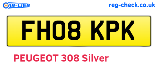 FH08KPK are the vehicle registration plates.