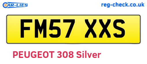FM57XXS are the vehicle registration plates.