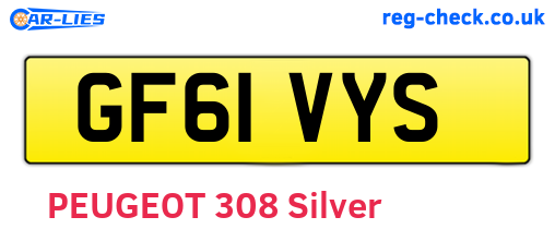 GF61VYS are the vehicle registration plates.