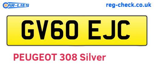 GV60EJC are the vehicle registration plates.