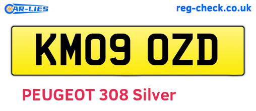 KM09OZD are the vehicle registration plates.