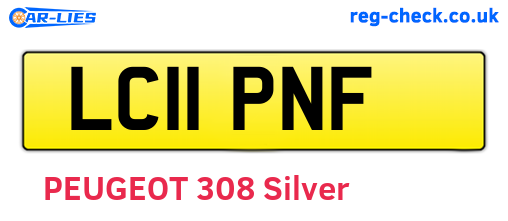 LC11PNF are the vehicle registration plates.