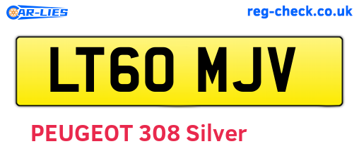 LT60MJV are the vehicle registration plates.
